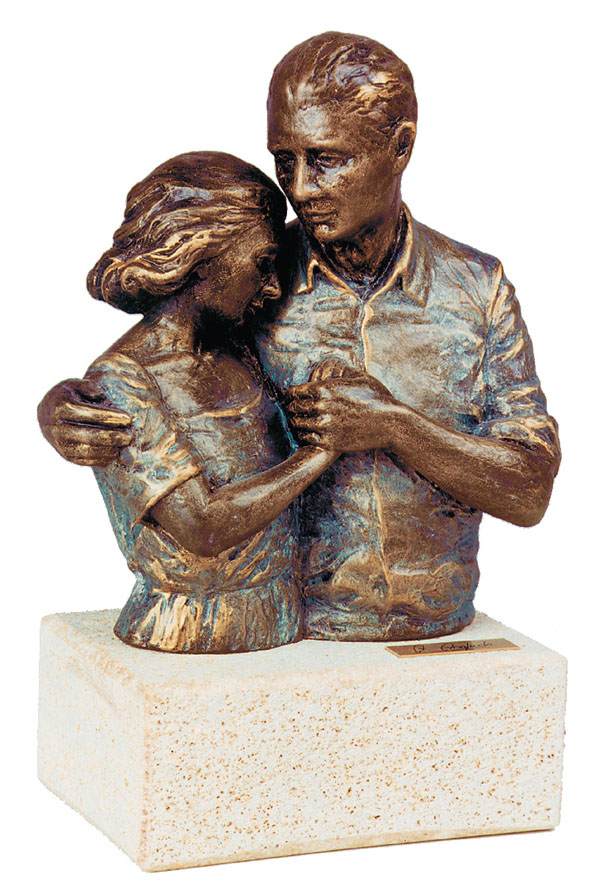 Figura de bronce Busto Serenidad 15x9x22cm