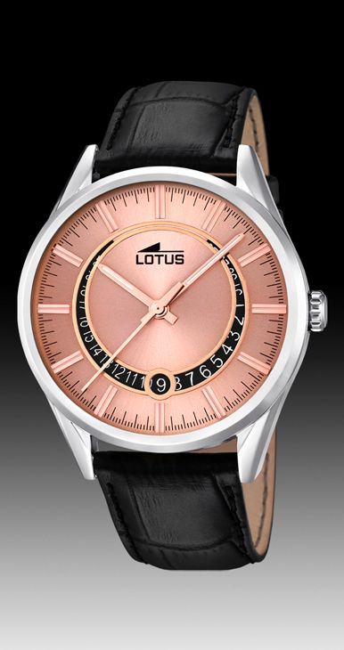 Reloj Lotus caballero acero esfera rosa - 79€
