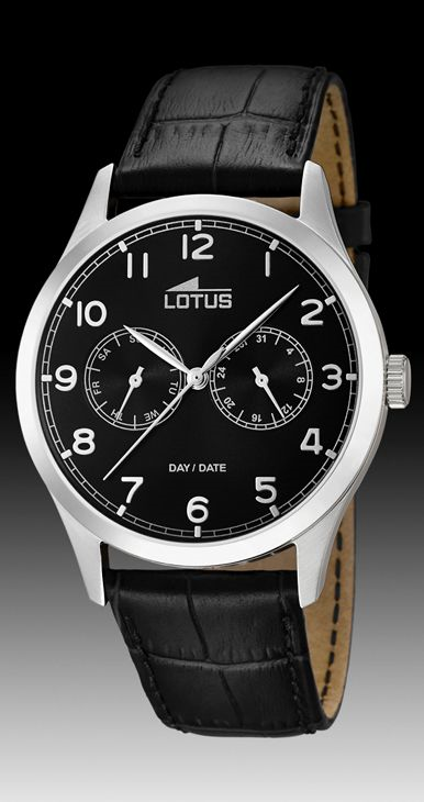 Reloj Lotus multifunción caballero acero esfera negra - 89€