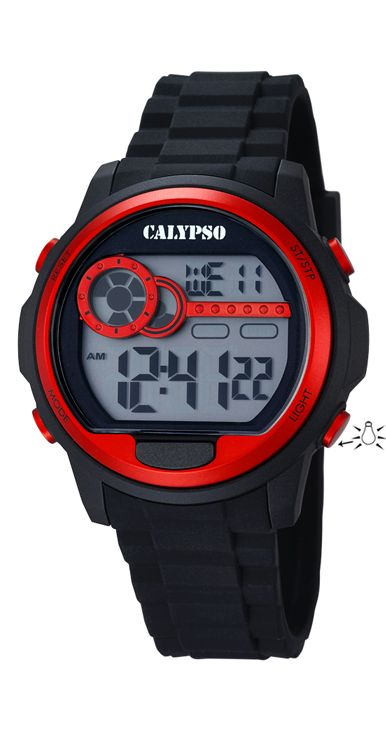 Reloj Calypso digital caballero esfera negra y roja - 29€
