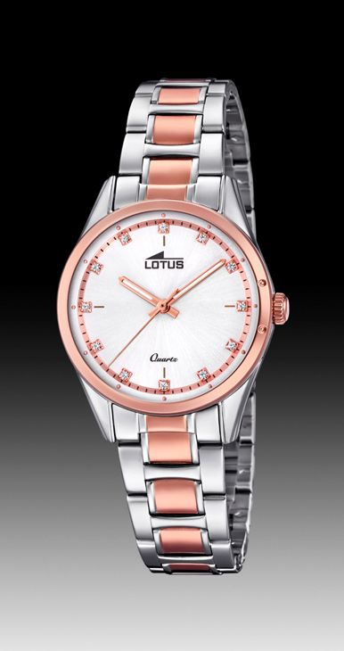 Reloj señora multifunción combinado oro blanco y rosa- 129€